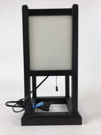 Japanese Electric Lantern Floor Lamp Vtg Table Lamp Wood Frame Resin Panel LT66