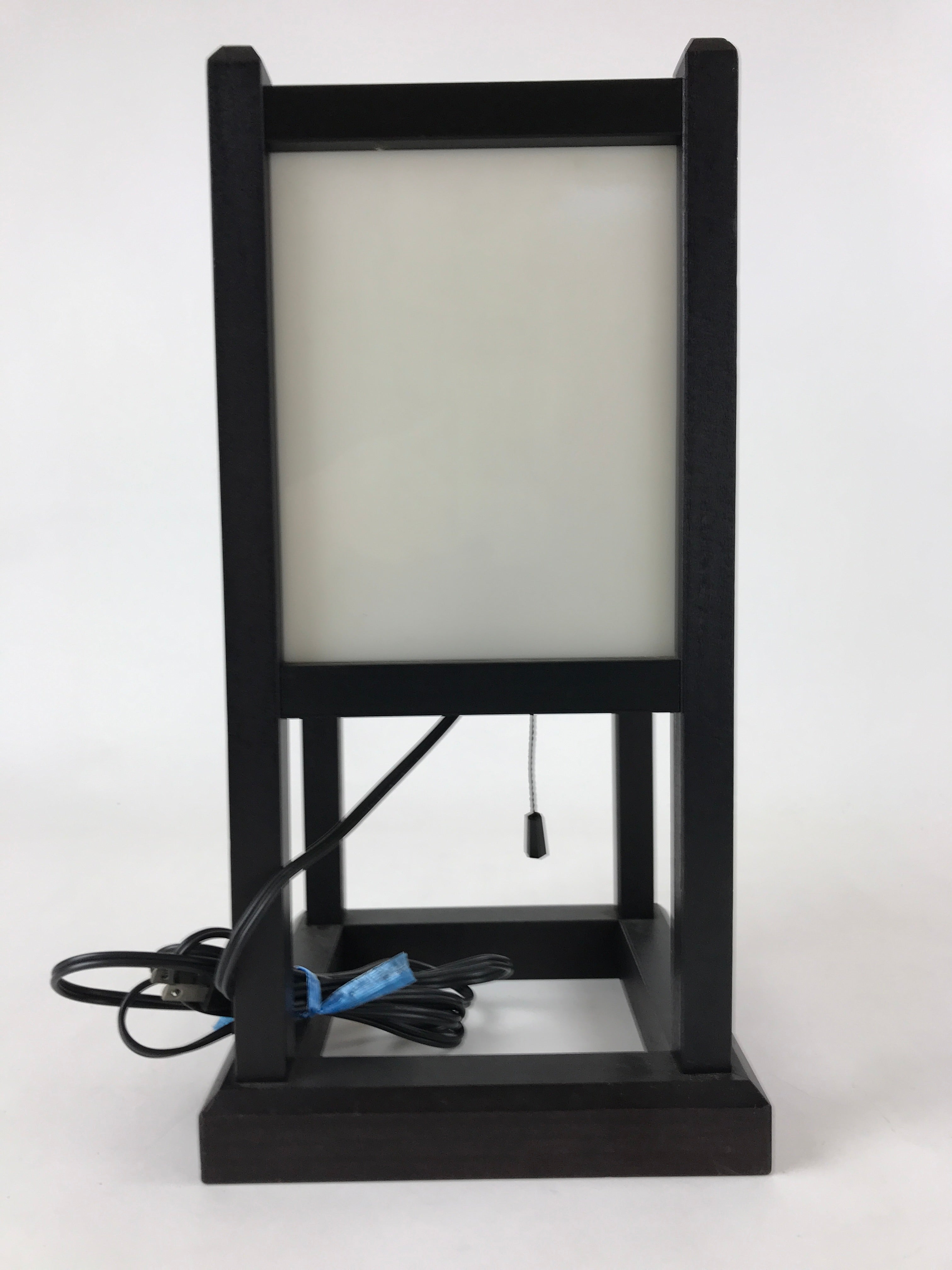 Japanese Electric Lantern Floor Lamp Vtg Table Lamp Wood Frame Resin Panel LT66