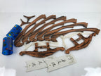 Japanese Electric Lantern Pair Vtg 3 Legs Standing Chochin Obon Festival LT82
