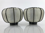 Japanese Electric Lantern Pair Vtg 3 Legs Standing Chochin Obon Festival LT84