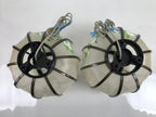 Japanese Electric Lantern Pair Vtg 3 Legs Standing Chochin Obon Festival LT84