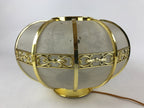 Japanese Electric Lantern Round Lamp Vtg Peony Temple Light Shade Obon LT67