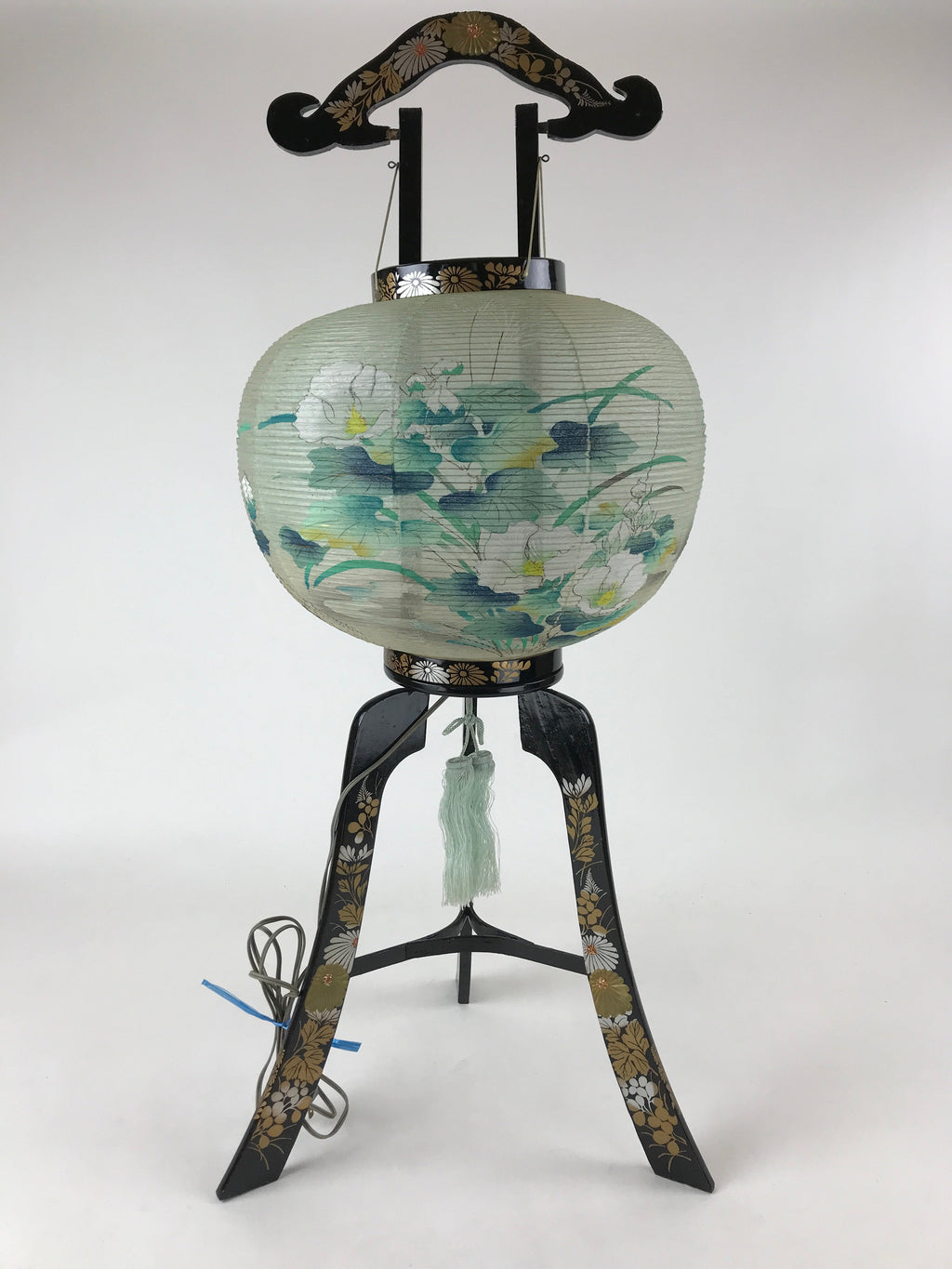 Japanese Electric Ouchi Lantern Vtg 3 Legs Standing Chochin Obon Festival LT70