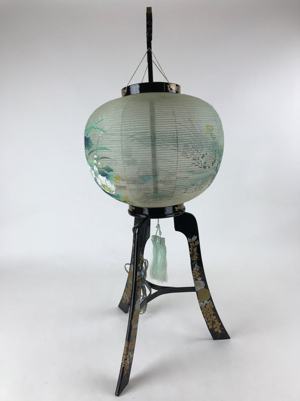 Japanese Electric Ouchi Lantern Vtg 3 Legs Standing Chochin Obon Festival LT70