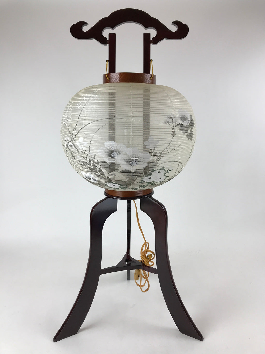 Japanese Electric Ouchi Lantern Vtg 3 Legs Standing Chochin Obon Festival LT71