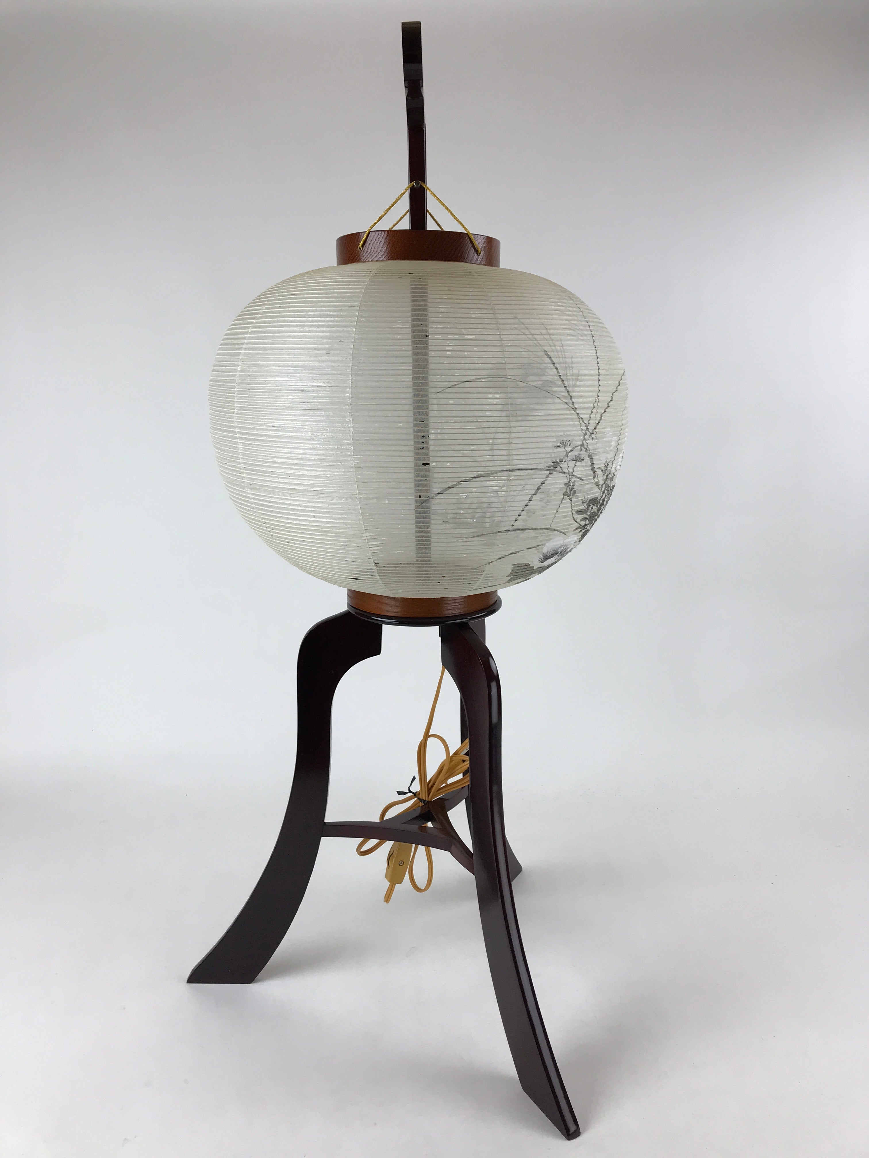 Japanese Electric Ouchi Lantern Vtg 3 Legs Standing Chochin Obon Festival LT71
