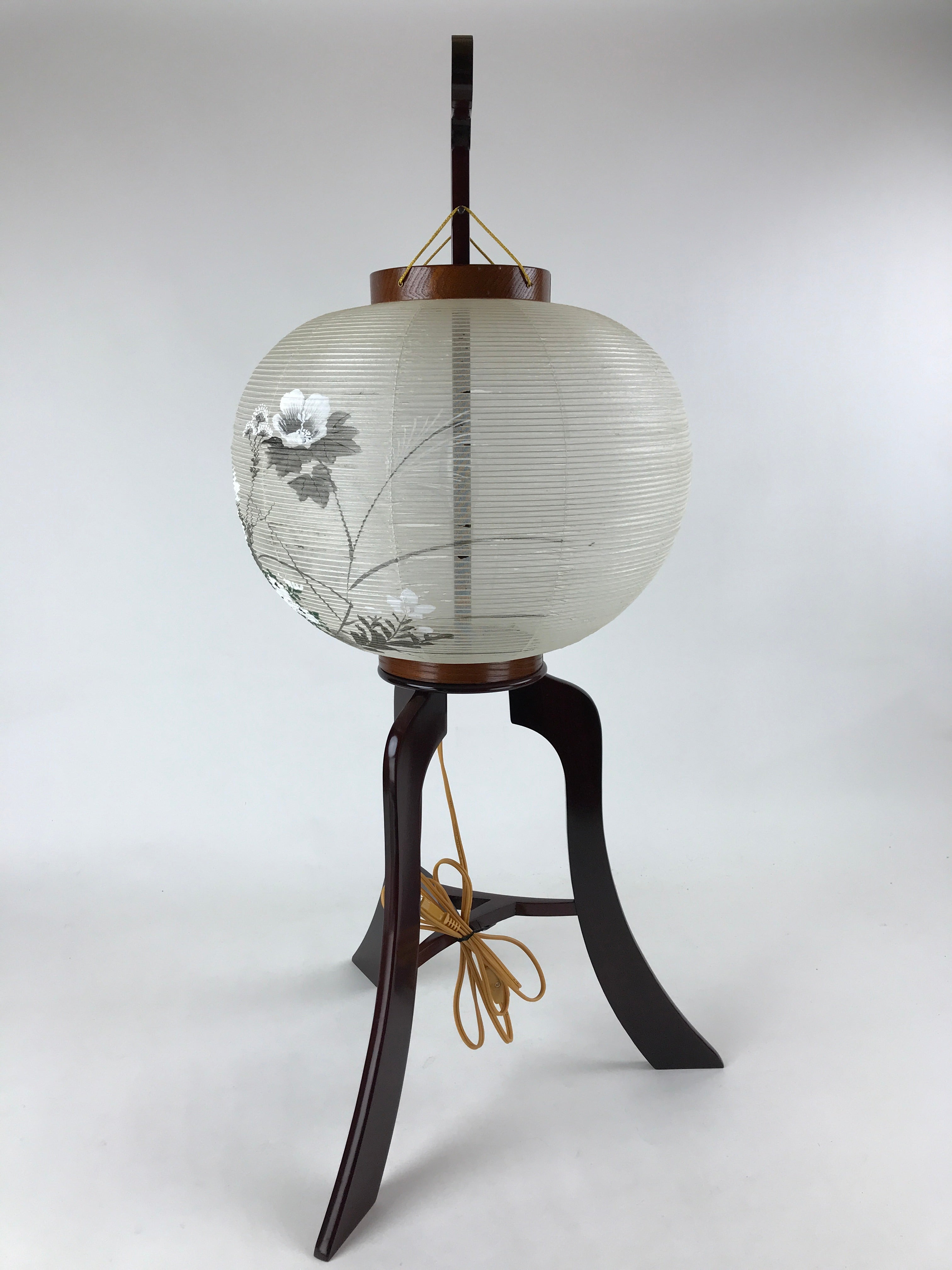 Japanese Electric Ouchi Lantern Vtg 3 Legs Standing Chochin Obon Festival LT71