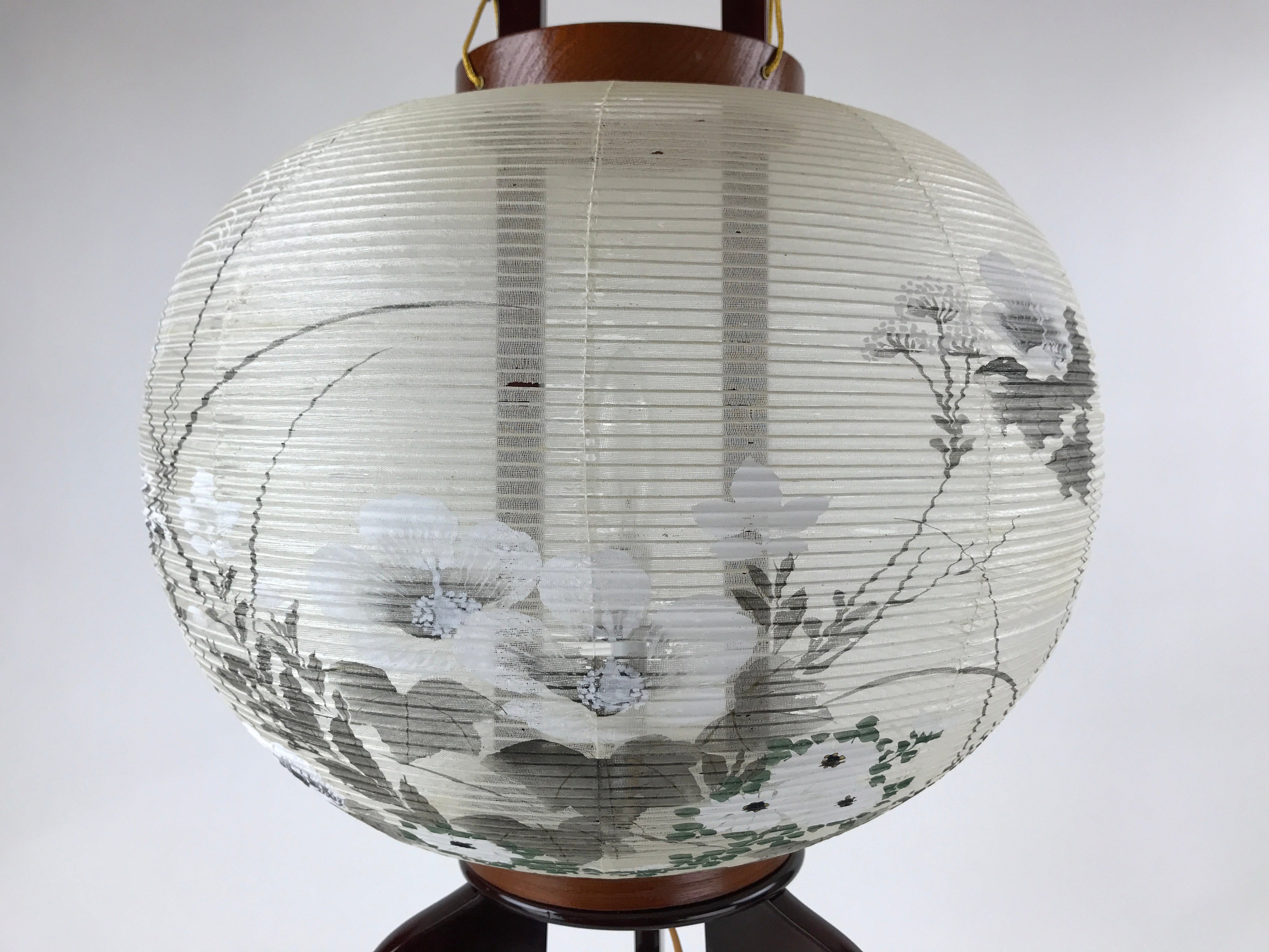 Japanese Electric Ouchi Lantern Vtg 3 Legs Standing Chochin Obon Festival LT71