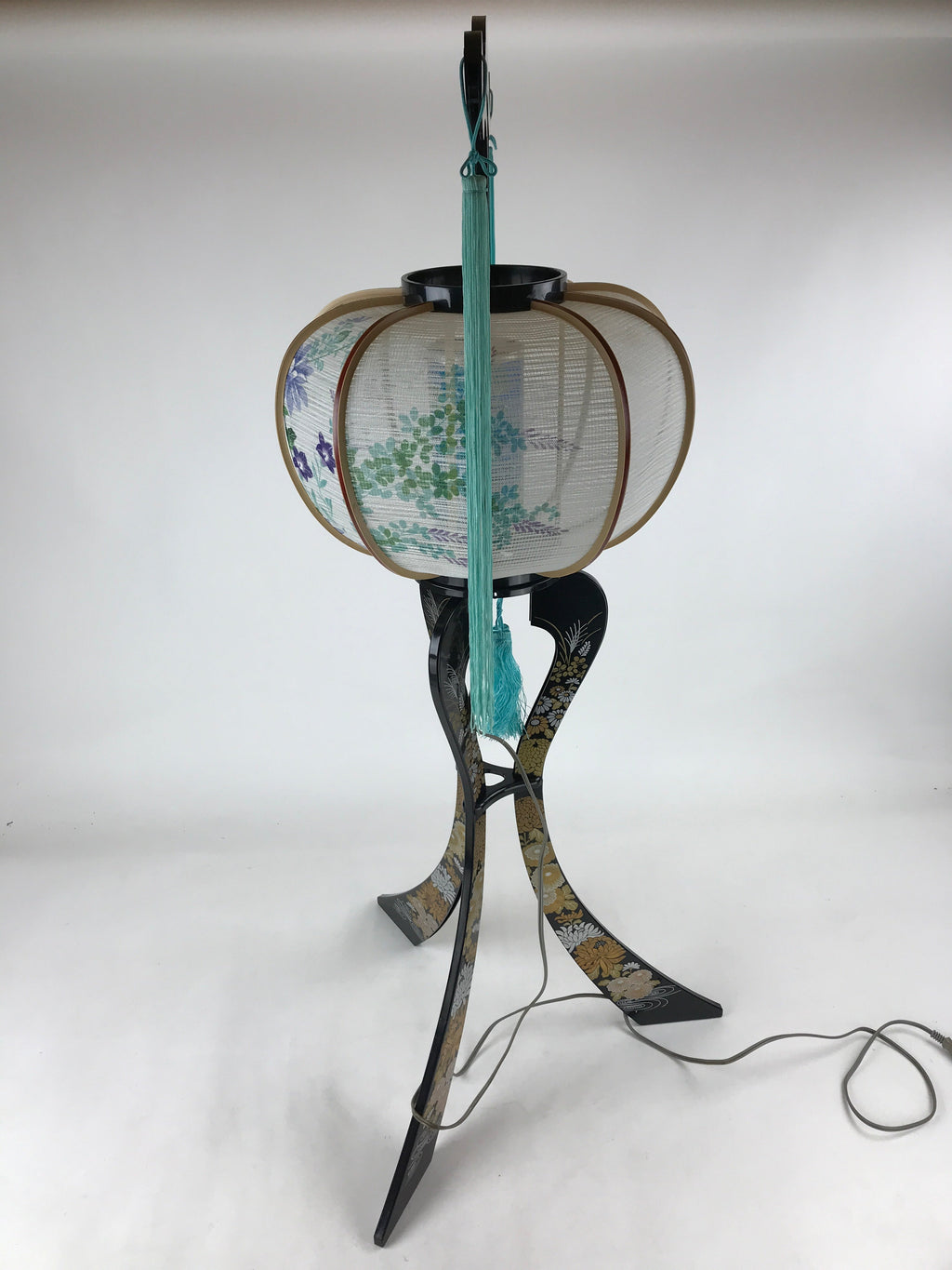 Japanese Electric Ouchi Lantern Vtg 3 Legs Standing Chochin Obon Festival LT74
