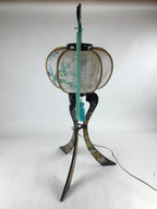 Japanese Electric Ouchi Lantern Vtg 3 Legs Standing Chochin Obon Festival LT75