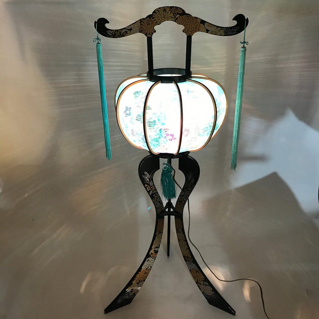 Japanese Electric Ouchi Lantern Vtg 3 Legs Standing Chochin Obon Festival LT75