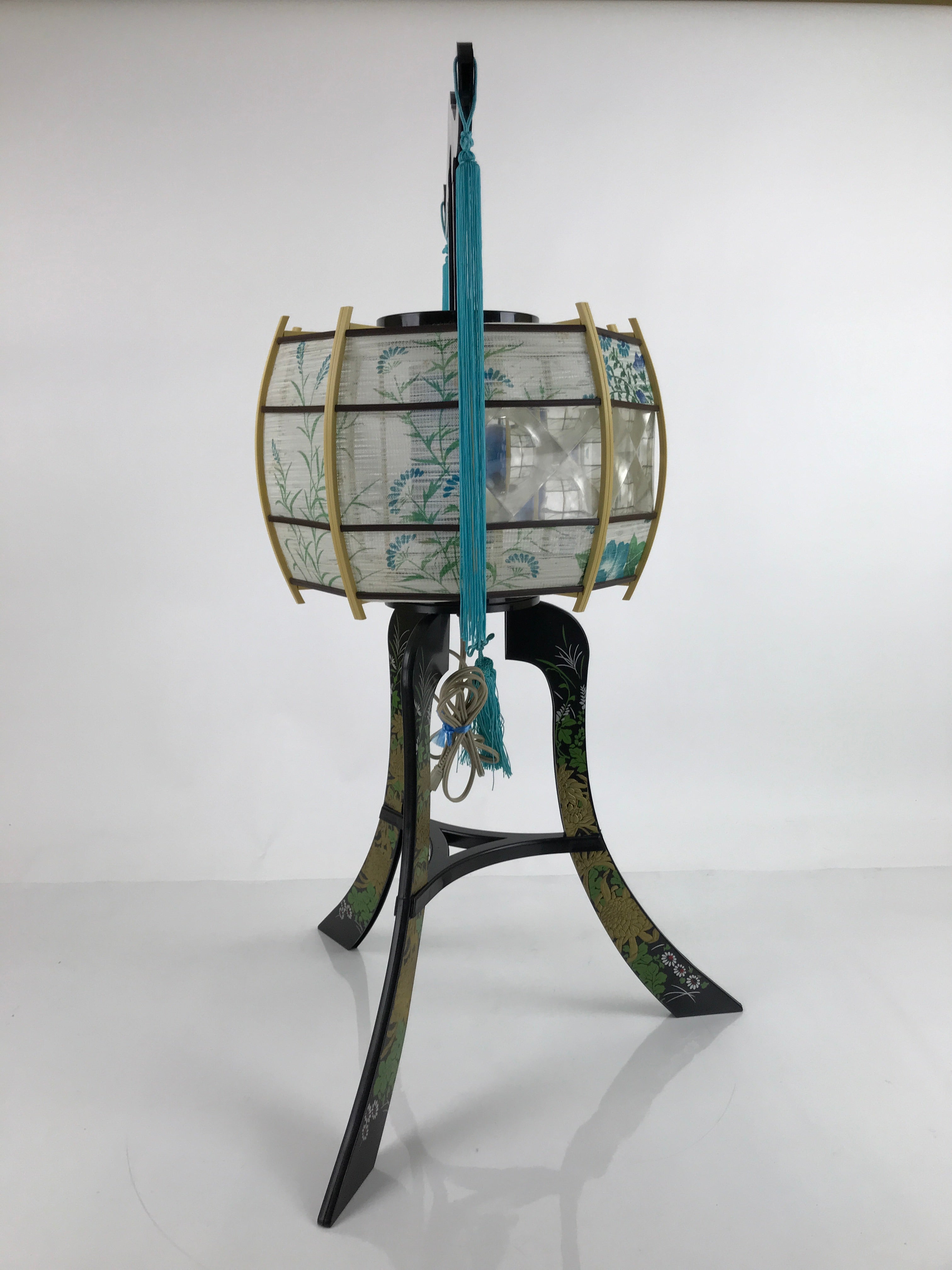 Japanese Electric Ouchi Lantern Vtg 3 Legs Standing Chochin Obon Festival LT81