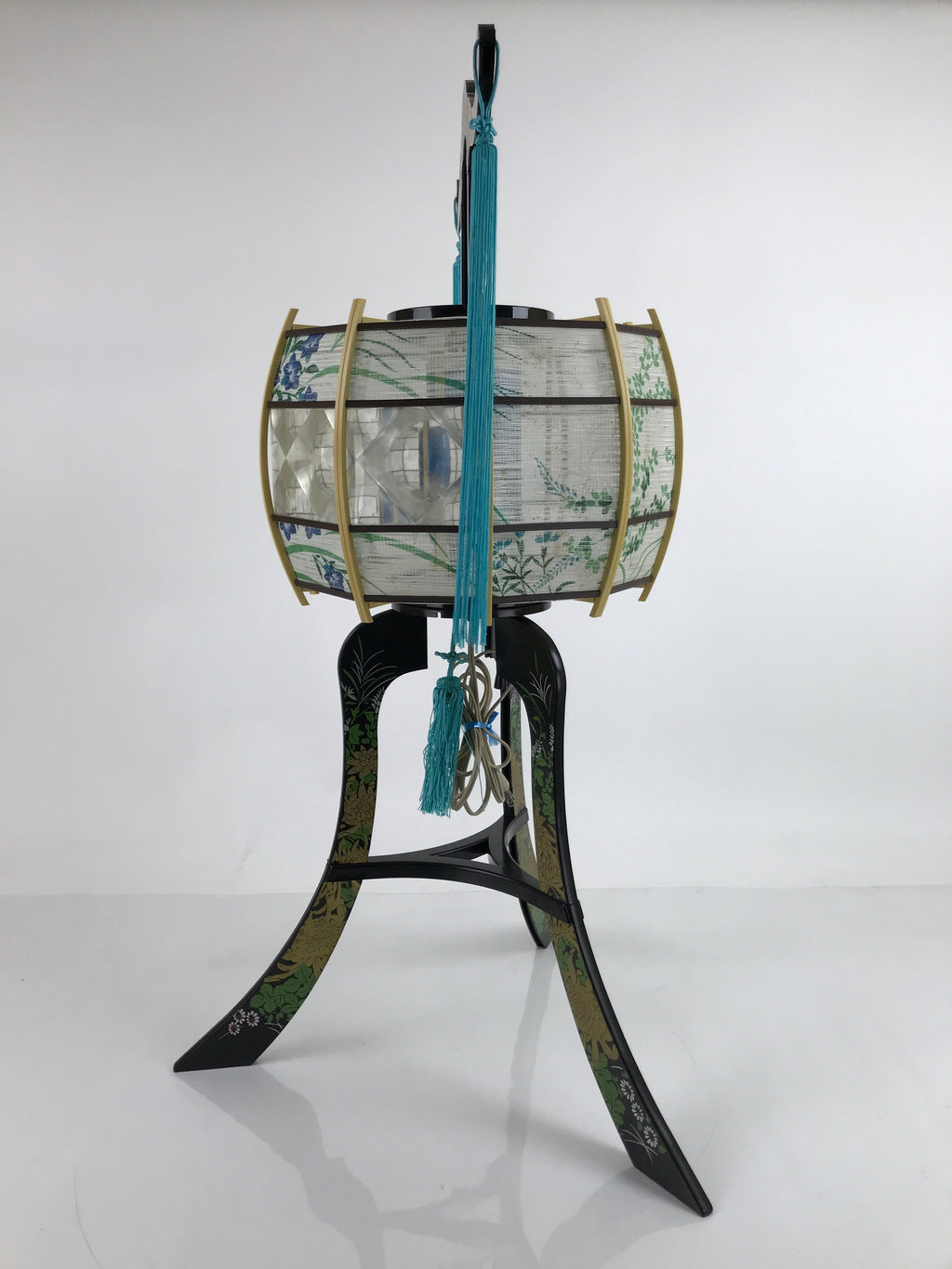 Japanese Electric Ouchi Lantern Vtg 3 Legs Standing Chochin Obon Festival LT81