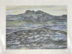 Japanese Evening Countryside Landscape Pastel Drawing Art Unsigned FL318
