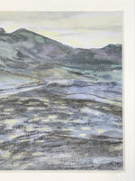 Japanese Evening Countryside Landscape Pastel Drawing Art Unsigned FL318