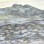 Japanese Evening Countryside Landscape Pastel Drawing Art Unsigned FL318