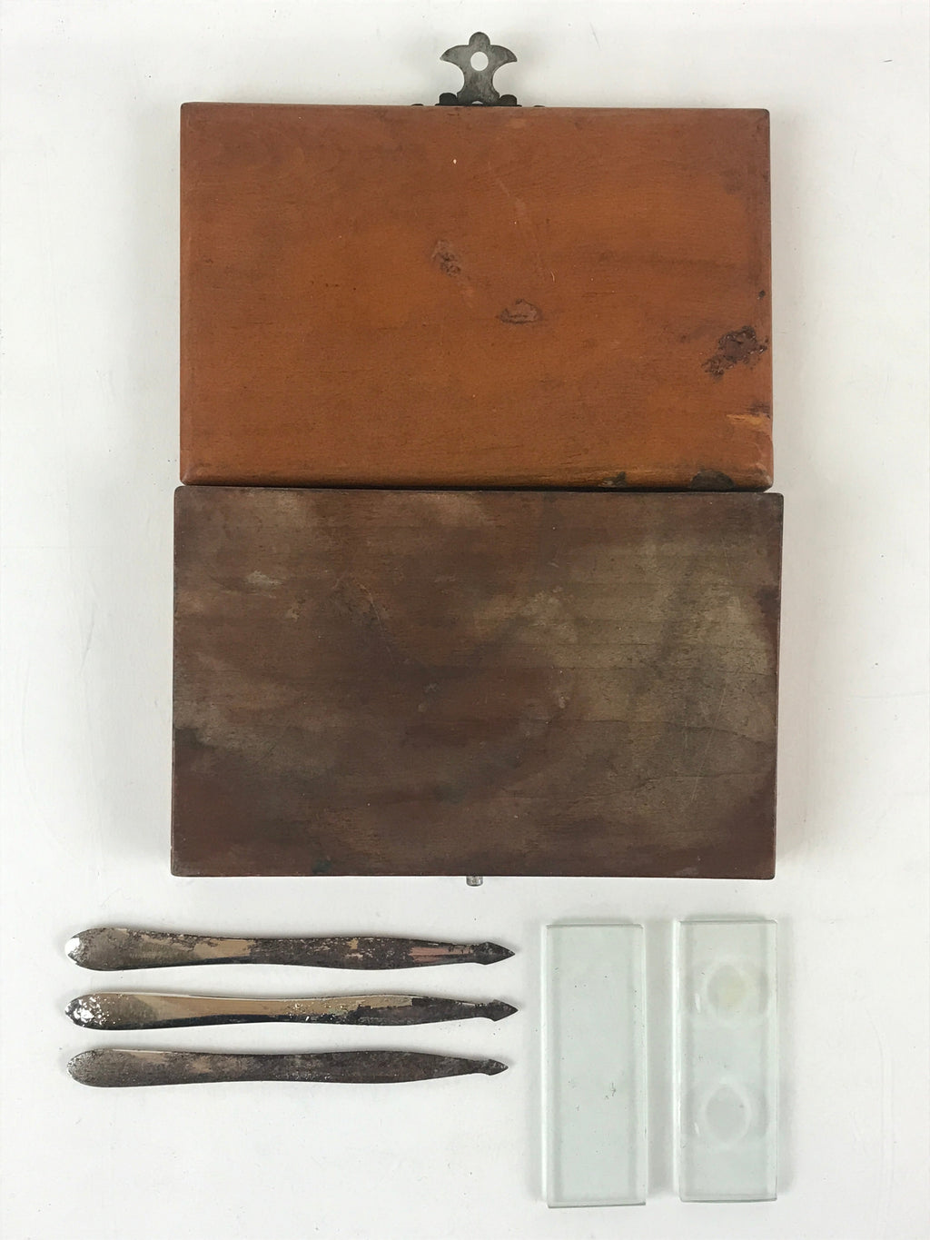 Japanese Experiment Tool Set with Wooden Case Inspection Military Medical JK488