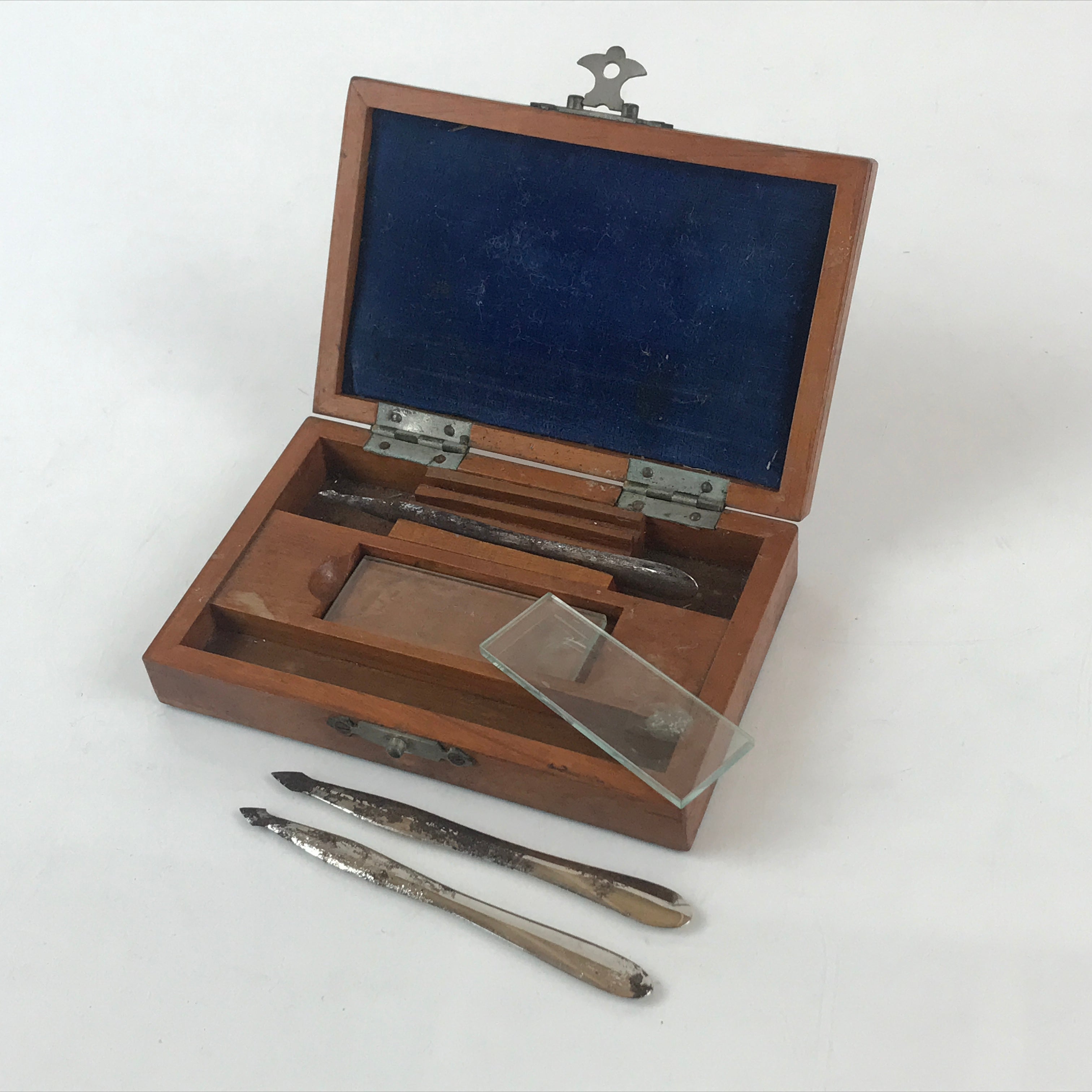 Japanese Experiment Tool Set with Wooden Case Inspection Military Medical JK488