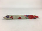 Japanese Fabric Bag Comb Hair Brush And Mirror Set Vtg Bag with Clasp KB34