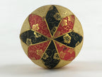 Japanese Fabric Ball Temari Vtg Decoration Amulet Play Wedding Gift Gold Red BD9