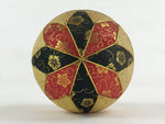 Japanese Fabric Ball Temari Vtg Decoration Amulet Play Wedding Gift Gold Red BD9