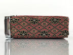 Japanese Fabric Cigarette Case Vtg Tabakoire Spring Lid Box Floral Pink KB83