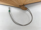Japanese Fabric Folding Fan Sensu Vtg Bamboo Frame Small Fish Maple Leaf 4D917