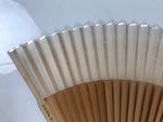 Japanese Fabric Folding Fan Sensu Vtg Bamboo Frame Small Fish Maple Leaf 4D917