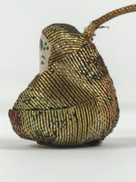 Japanese Fabric Hime Daruma Doll Keychain Phone Strap Amulet Gold Black JK879