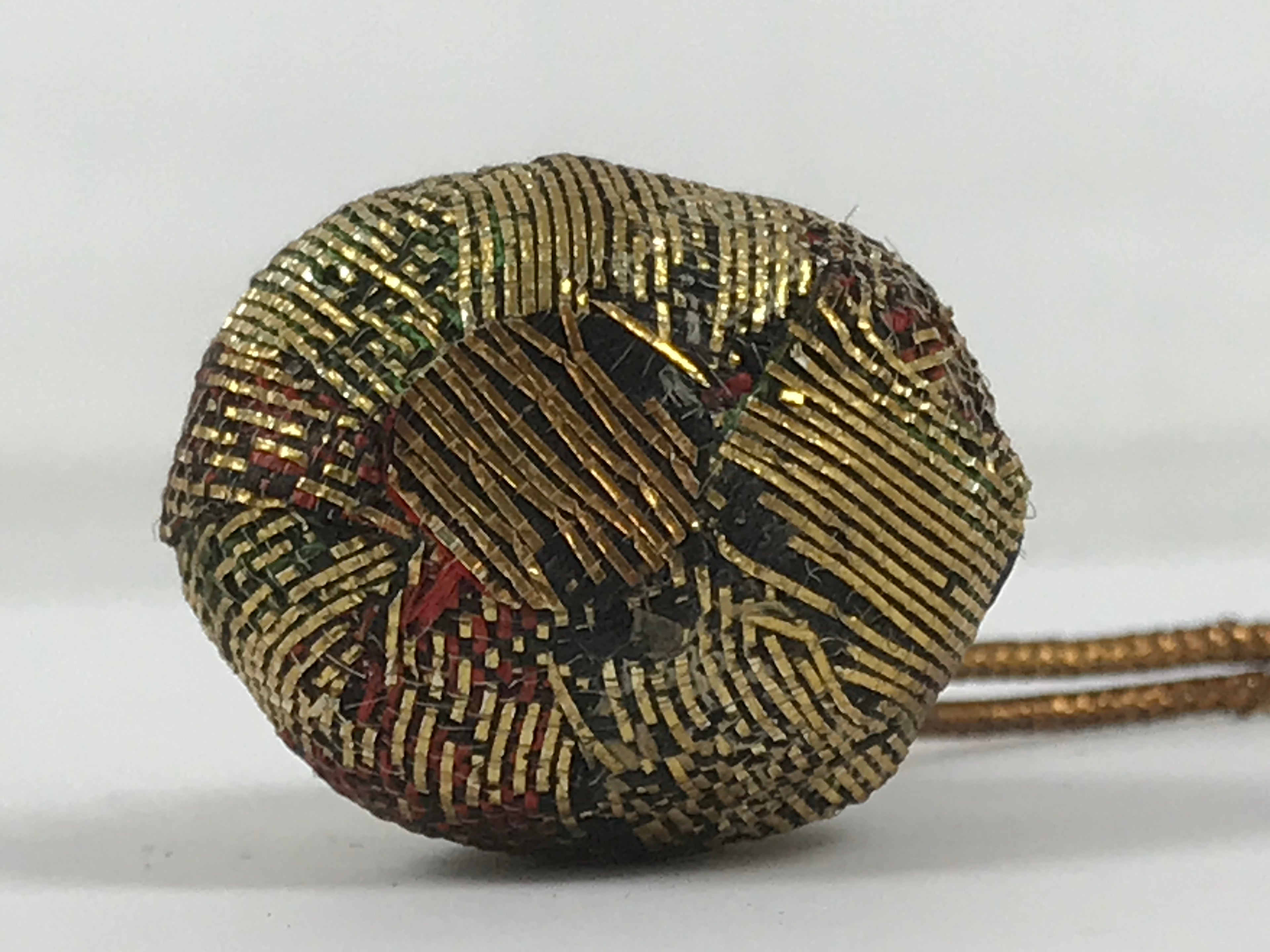 Japanese Fabric Hime Daruma Doll Keychain Phone Strap Amulet Gold Black JK879