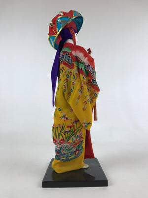 Japanese Fabric Okinawan Ryukyuan Dancer Doll Vtg Silk Kimono Geisha Figure TK48