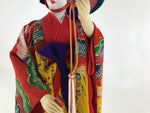 Japanese Fabric Okinawan Ryukyuan Dancer Doll Vtg Silk Kimono Geisha Figure TK48