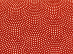 Japanese Fabric Purse Pencil Case Clasp Vtg Red Kyokomon Two Sections KB60