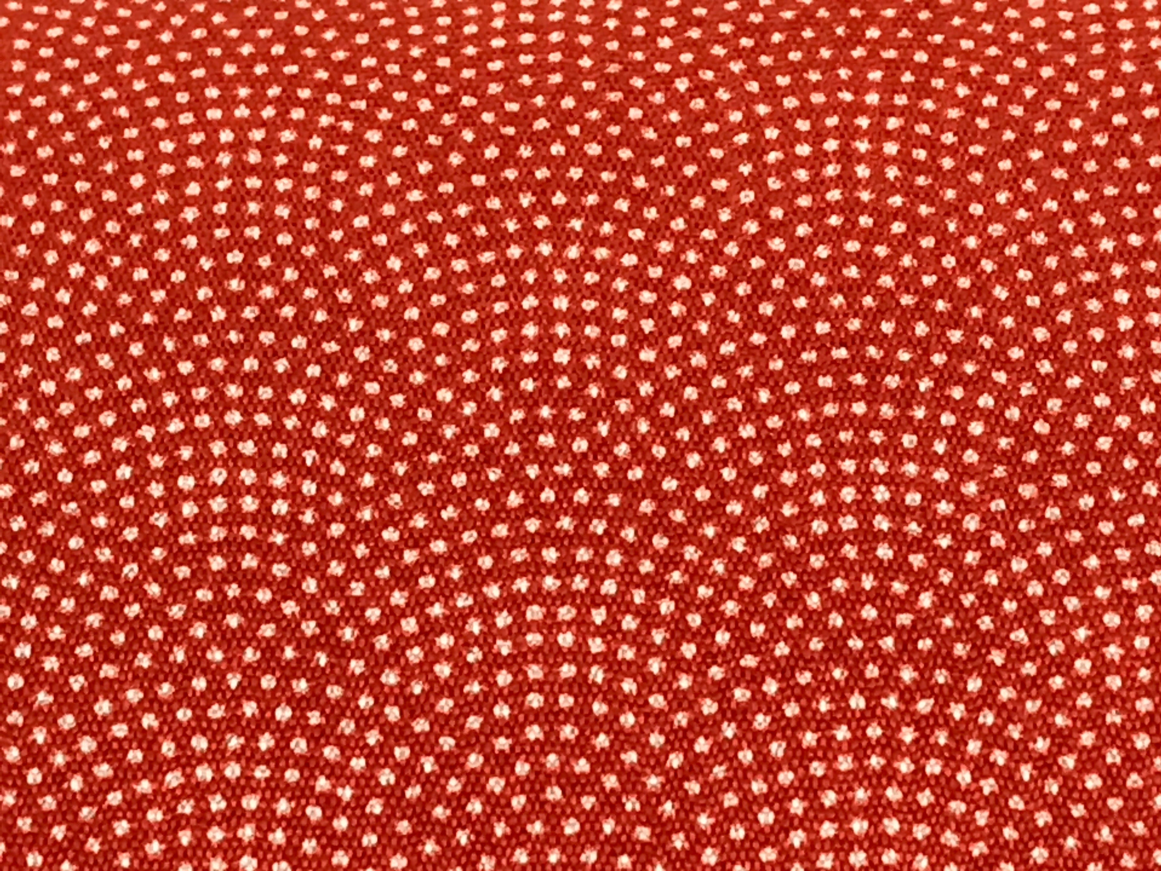 Japanese Fabric Purse Pencil Case Clasp Vtg Red Kyokomon Two Sections KB60