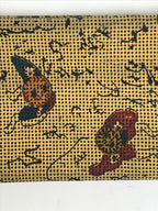 Japanese Fabric Wallet Pouch Vtg Coin Purse Gamaguchi Clasp Resting People KB96