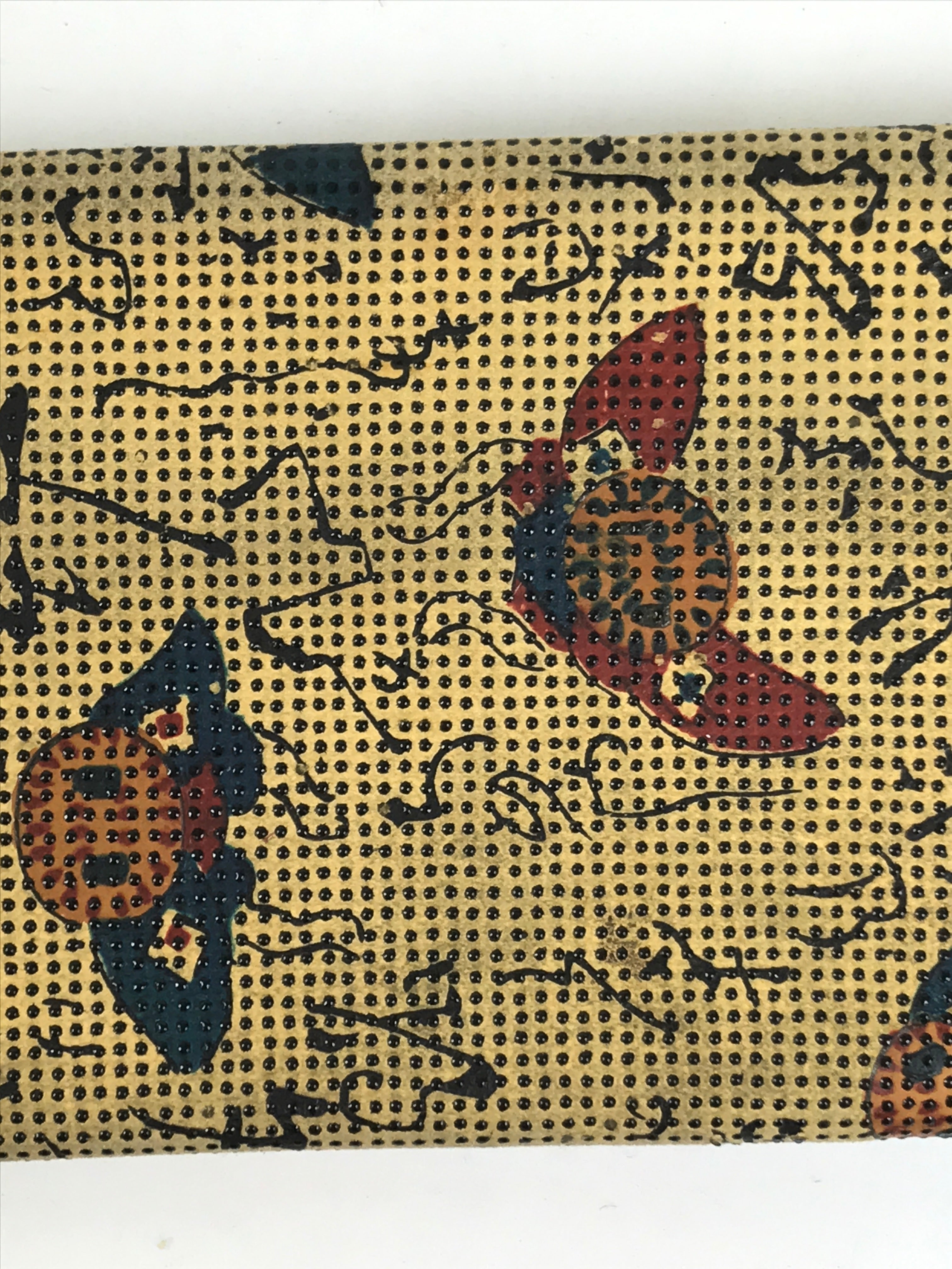 Japanese Fabric Wallet Pouch Vtg Coin Purse Gamaguchi Clasp Resting People KB96