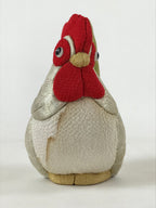 Japanese Fabric Zodiac Rooster Doll Vtg Chirimen Zaiku Traditional Craft BD957