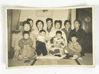 Japanese Family Photograph Vtg Children Kimono New Years Day Black White PH180
