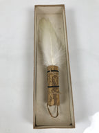 Japanese Feather Brush Broom Haboki Vtg Tsumami Hane Tea Ceremony Sado JK942