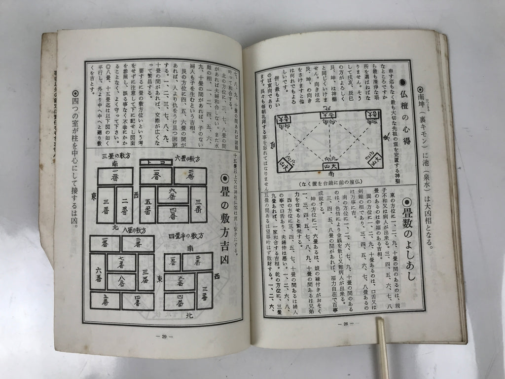 Japanese Feng Shui Book Vtg Kasou House Fortune Architecture Illustrated BA608