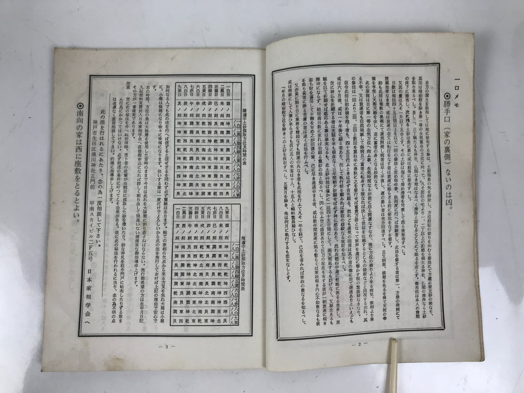 Japanese Feng Shui Book Vtg Kasou House Fortune Architecture Illustrated BA608