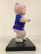 Japanese Festival Child Clay Statue Doll Vtg Hakata Ningyo Happi Kimono PX790