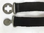 Japanese Firefighter Casual Uniform Belt Vtg Fire Brigade Metal Crest Black MK22