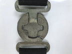 Japanese Firefighter Casual Uniform Belt Vtg Fire Brigade Metal Crest Black MK22
