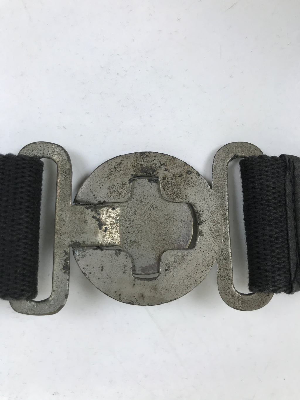 Japanese Firefighter Casual Uniform Belt Vtg Fire Brigade Metal Crest Black MK24