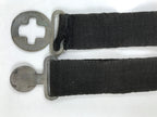 Japanese Firefighter Casual Uniform Belt Vtg Fire Brigade Metal Crest Black MK25