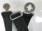 Japanese Firefighter Casual Uniform Belt Vtg Fire Brigade Metal Crest Black MK25