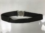 Japanese Firefighter Casual Uniform Belt Vtg Fire Brigade Metal Crest Black MK26