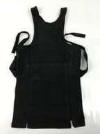 Japanese Firefighter Uniform Apron Haragake Vtg Fire Brigade Matsuri Black MK28