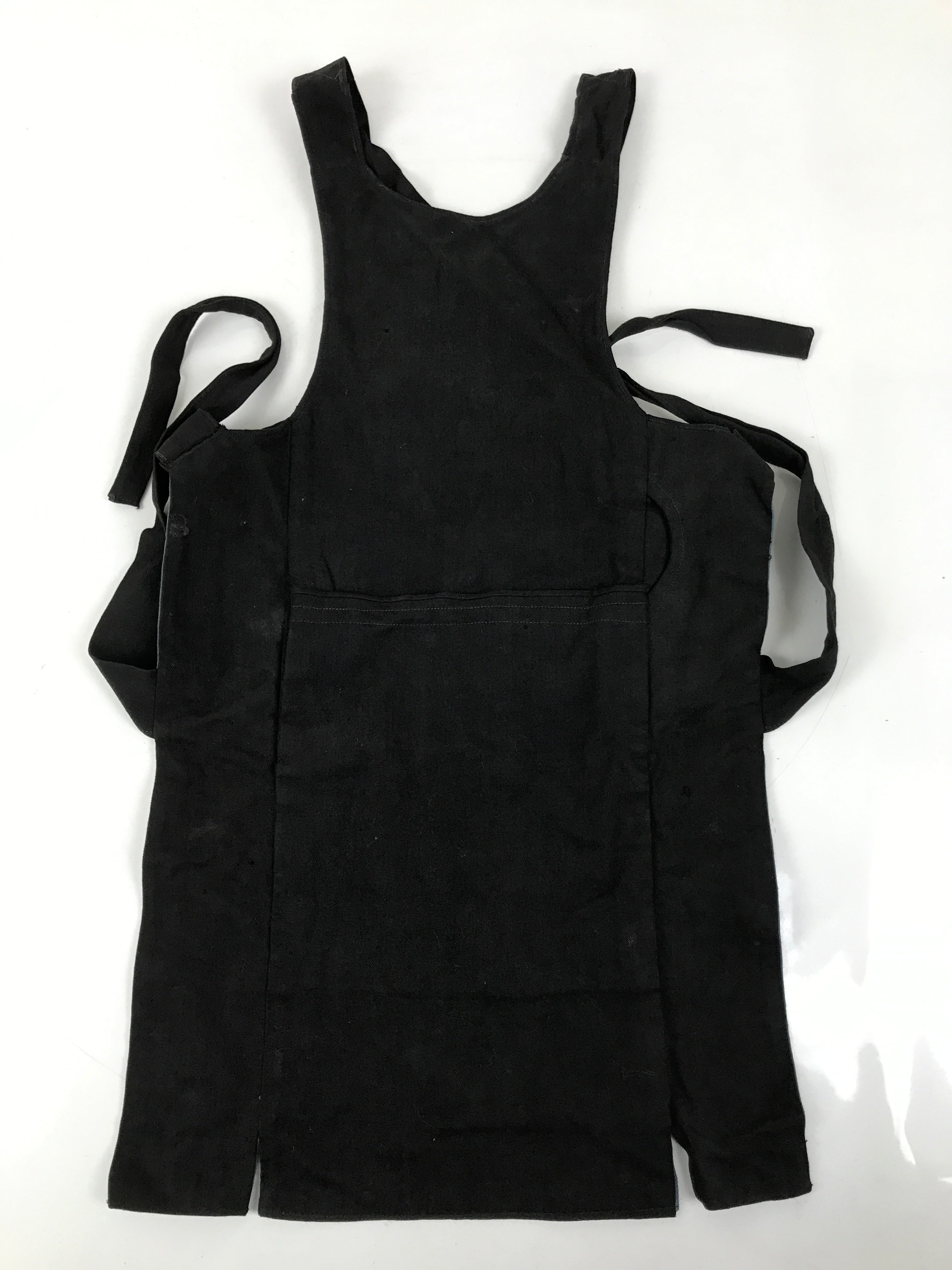 Japanese Firefighter Uniform Apron Haragake Vtg Fire Brigade Matsuri Black MK28